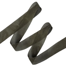 Окантовочная лента-бейка, цвет Тёмно-Серый 22мм (на отрез)  в Клине