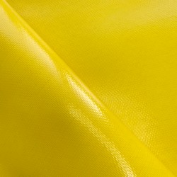 Ткань ПВХ 600 гр/м2 плотная, Жёлтый (Ширина 150см), на отрез  в Клине