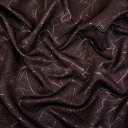 Ткань Блэкаут для штор &quot;Ледовое тиснение цвет Темно-Коричневый&quot; (на отрез)  в Клине
