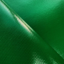 Ткань ПВХ 600 гр/м2 плотная, Зелёный (Ширина 150см), на отрез  в Клине