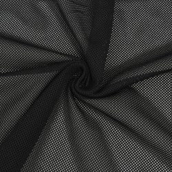 Трикотажная Сетка 75 г/м2, цвет Черный (на отрез)  в Клине