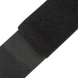 Контактная лента 100мм цвет Чёрный (велькро-липучка, на отрез)  в Клине