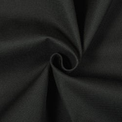 Ткань смесовая Канвас 35/65, цвет Черный (на отрез)  в Клине
