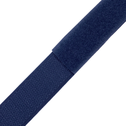 Контактная лента 25мм цвет Тёмно-Синий (Велькро-липучка), на отрез  в Клине