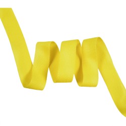 Окантовочная лента-бейка, цвет Жёлтый 22мм (на отрез)  в Клине